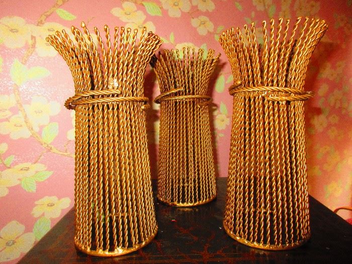 Group of Wheat-Motif Candlestands