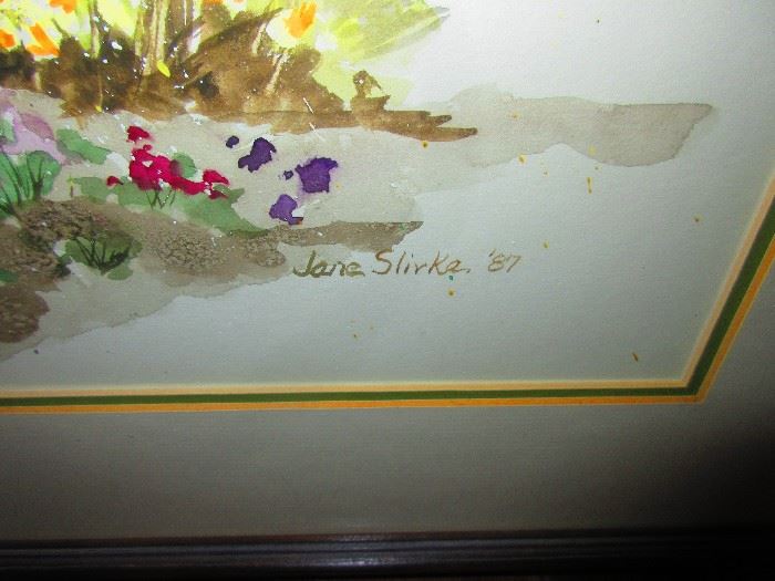 Signature of Watercolor Signed Jane Slirka, '87