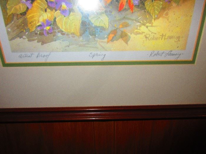 Detail of Signature of Robert Laessig Artist Proof, "Spring"