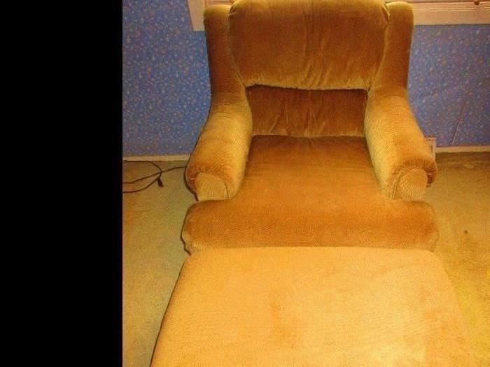 Drexel Heritage Chair & Ottoman