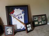 Hank Aaron braves all signed authenic shadow box