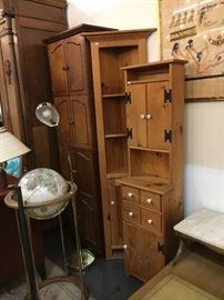 amish corner cabinet/shelf and shelf/spice cabinet