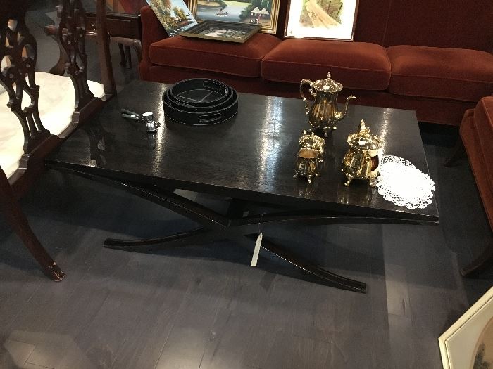 Espresso black stained coffee table