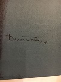 David Johns signed "Fancy Dancer" Acrylic on Canvas