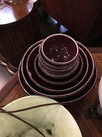 Pottery nesting bowls