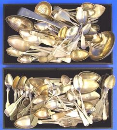 Coin and 800 lots of silver (Approx. 50 troy oz )