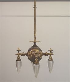 1920's Brass Chandelier
