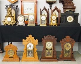 Clock Feature Ring #2 at 6:30: Includes American shelf and wall clocks, Vienna Regulators Etc. Approximately 50 lots. 