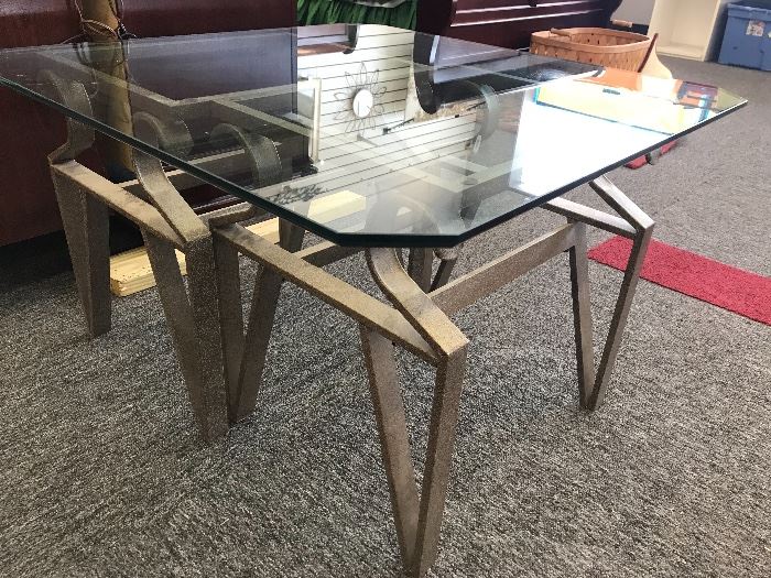 Glass top kitchen table