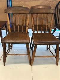 Antique farm chairs 