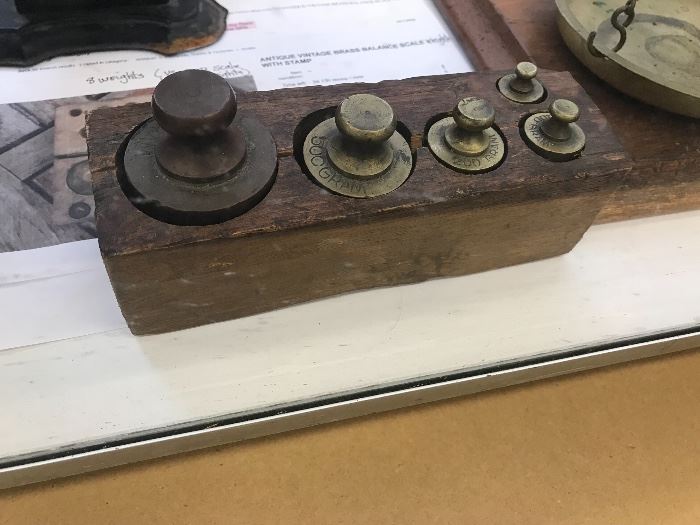 Antique scale weights 