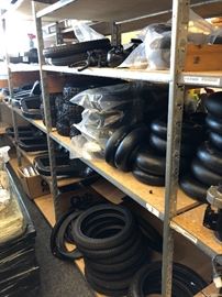 Many different sized tires for bikes, scooters etc 