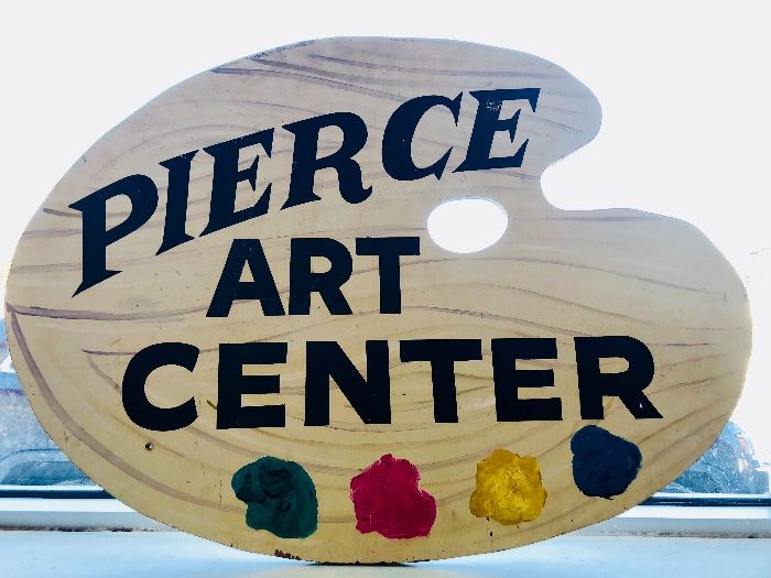 1931 original Pierce Art Center advertising sign 