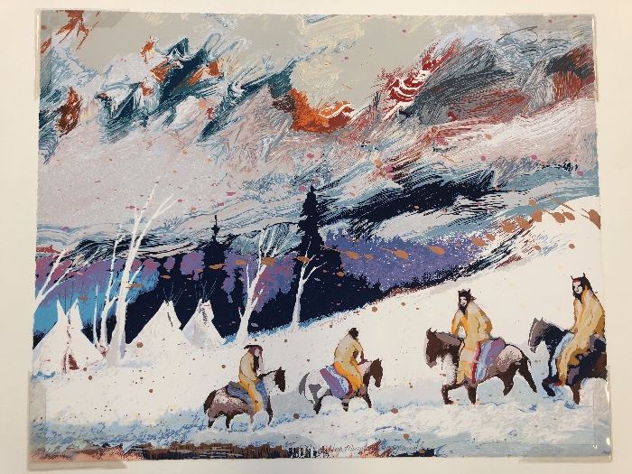 Earl Biss “High Mountain Campground” Seragraph