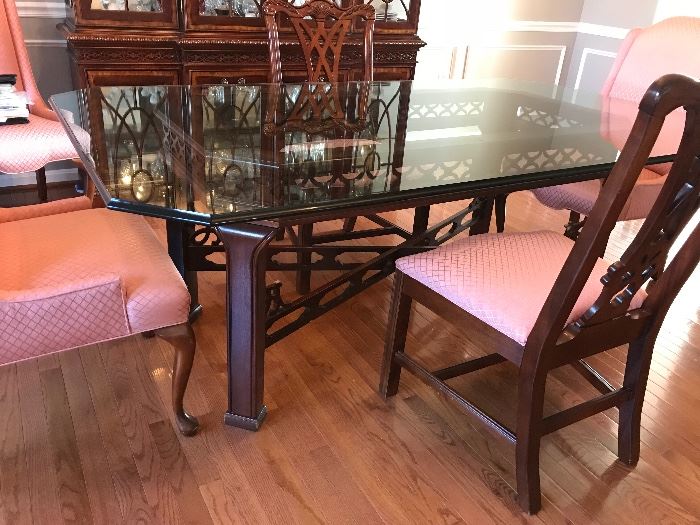 Formal dining room set-glass top-6 chairs
