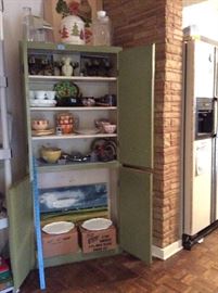 vintage green cabinet