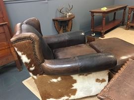 Ranch-Style Recliner Cowhide