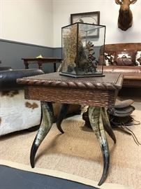 King Ranch Saddle Shop Accent Table