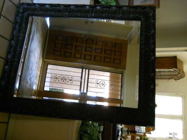5ft beveled mirror hand carved very Spanish made in mexico bought in scottsdale