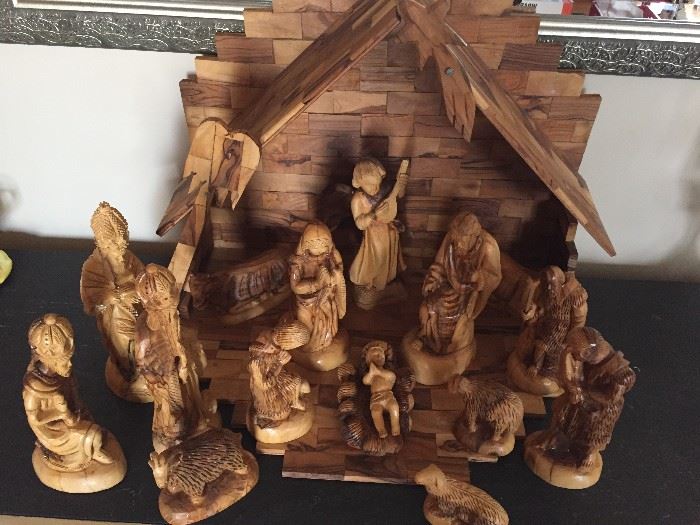 Nativity made from Olive tree...purchased in Isreal