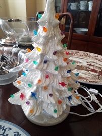 light up ceramic Christmas tree