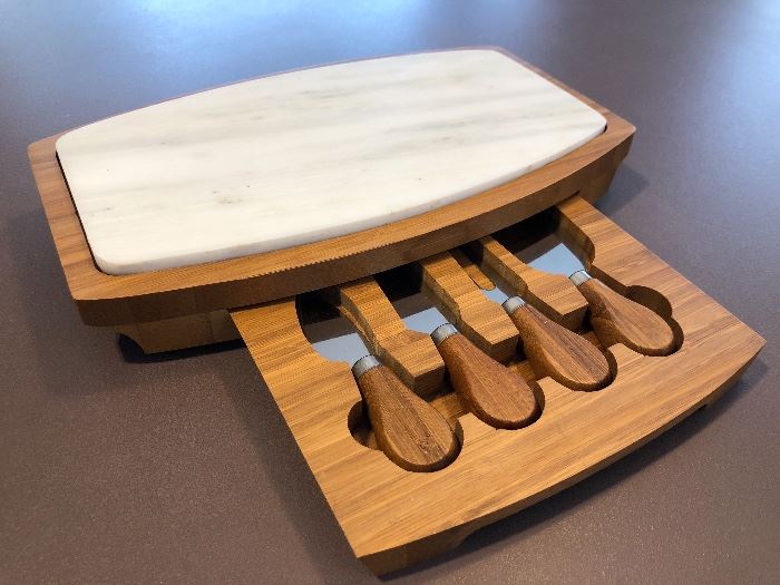 New, in box, cheese set