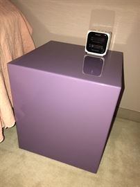 Lacquer cube side table
