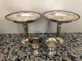 Sterling compotes and a couple of other pretty pieces