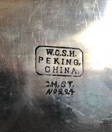 Marked “W.C.S.H. Peking China 