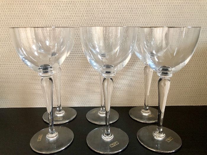 Saint Louis Amadeus Continental Water glasses - 12 in all. New with boxes.