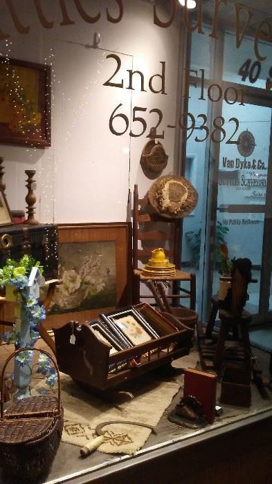 Store front window in Suttles Building