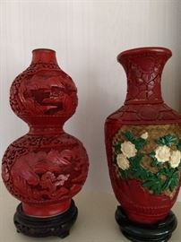 Cinnabar vase