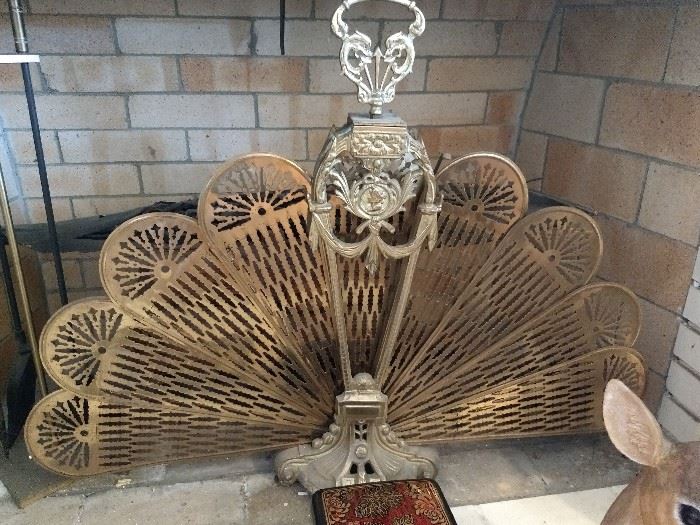 Ornate fireplace screen