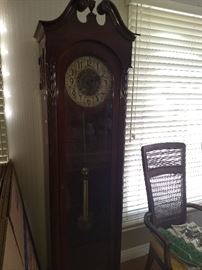 Stunning antique grandfather clock in working condition