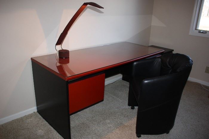 Contemporary desk with chair