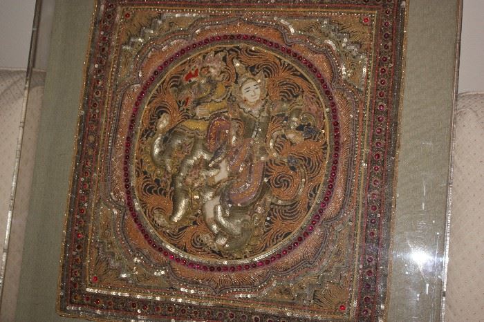 Antique jeweled tapestry