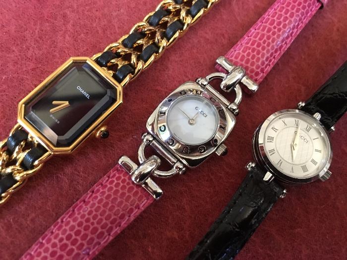 Gucci watches along with CHANEL
