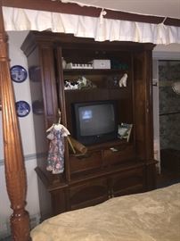 Bedroom #2 Tv Cabinet with sliding hideaway doors and bottom storage