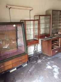 Waterfall glass displays from drugstore in Llano Tx in 60’s. 