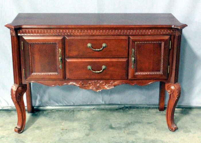 Woodmere Sideboard with Scroll Legs, 2 Drawers, and Cabinet Space, 55"W x 37"H x 19"D