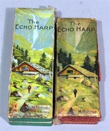 M Hohner Double Sided Echo Harp Harmonicas with Original Boxes, Qty 2, Made in Germany