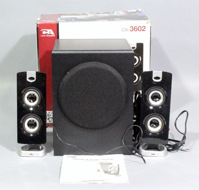 Cyber Acoustics CA-3602A 62W Desktop Computer Speaker with Subwoofer - Perfect 2.1 Gaming and Multimedia PC Speakers