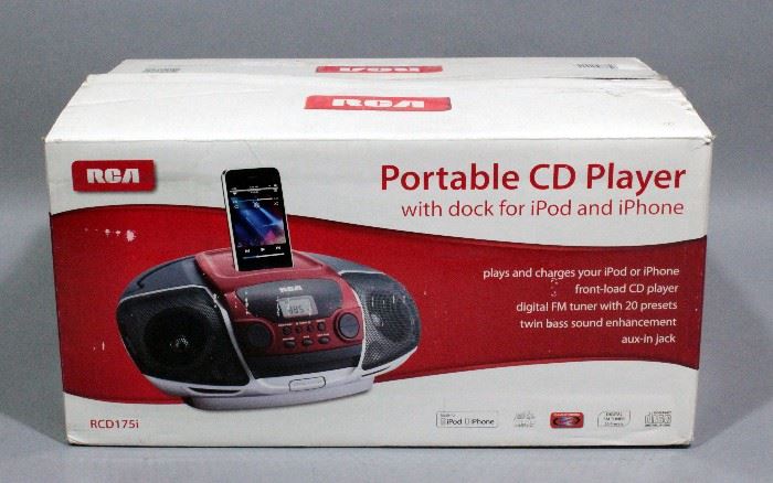 RCA Portable CD Player with Dock for iPod and iPhone, Model RCD175i