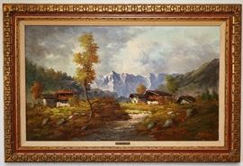 Alpine landscape painting