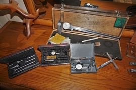 Calipers and other measuring devices by Starrett and Mitutoyo