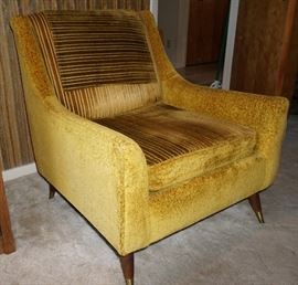 Pair of vintage chairs in the original fabric