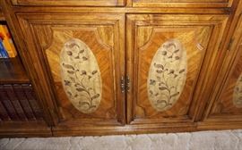 Close up of shelving unit