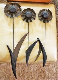 Vintage walnut and brass wall hangings from 158