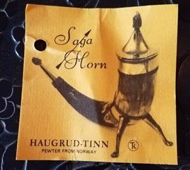 Haugrud-Tinn horn and pewter Saga Horn