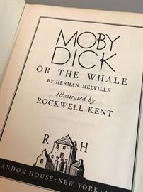 Moby Dick by Melville Illustrated by Rockwell Kent